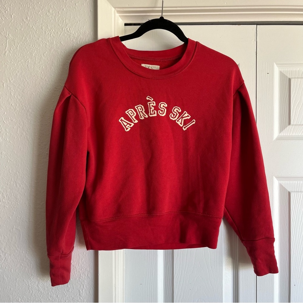 Après Ski Red Crewneck Sweater